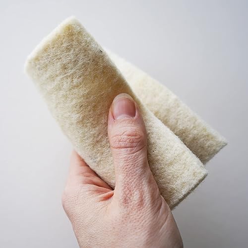 Miniatura 3 de 2-Pack Natural Wool Sponges - Gentle, Effective & Compostable - Ideal for Dishes, Face, Body & Surfaces