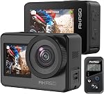 AKASO Brave 7 4K60FPS Appareil photo - Imperméable sous l'eau IPX8 20MP WiFi avec caméra tactile EIS 2.0 Zoom Support Contrôle de la voix externe Mic avec 2X 1350mAh Piles