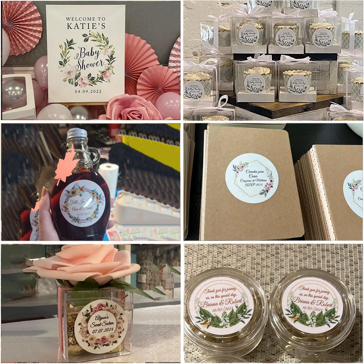 Aufkleber selbst gestalten – Personalisierte Sticker für Unternehmen, Verpackungen, Logos & Bilder – Wasserfest, robust & spülmaschinenfest personalisierte Etiketten,Text und Name (Kranz 6, 10cm)