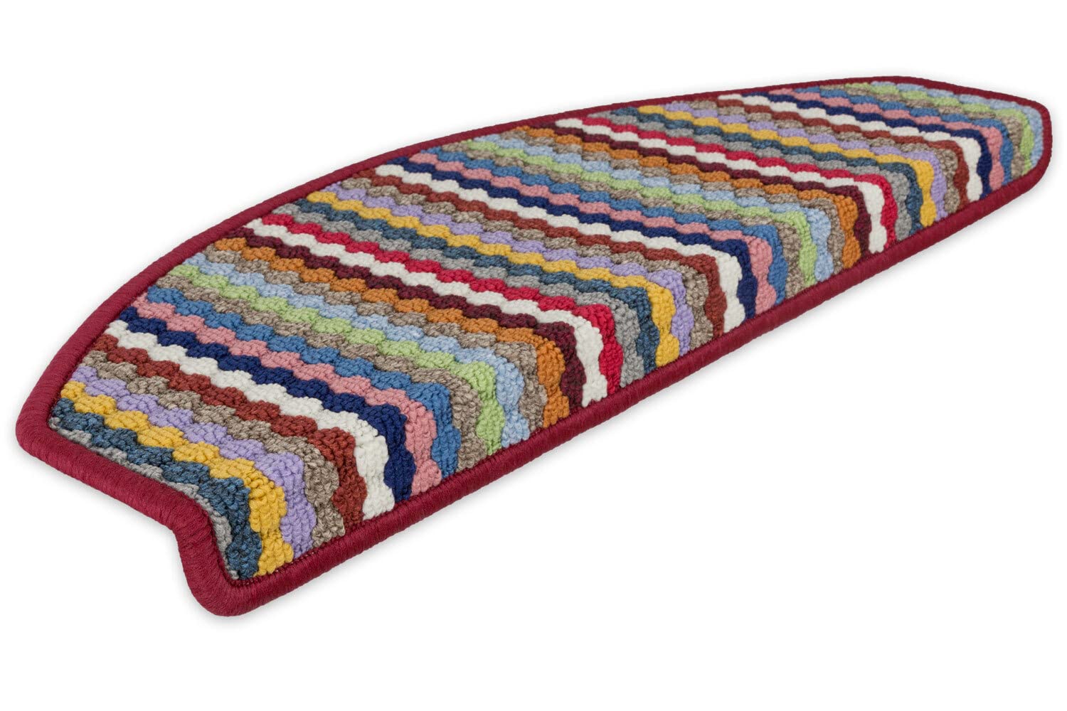 Kettelservice-Metzker Stufenmatten Treppenmatten Multistripe Bunt Halbrund in versch. SparSets 15 Stück