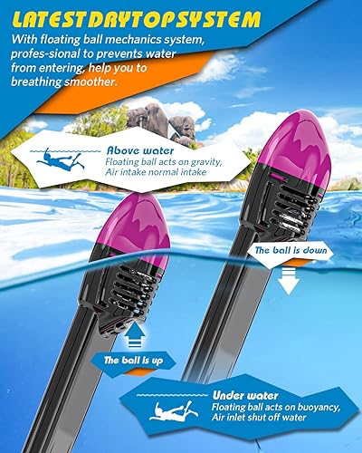 Miniatura 5 de QingSong Máscara de esnórquel de cara completa para niños y adultos, equipo de esnórquel antiempañamiento y antifiltraciones con soporte para cámara