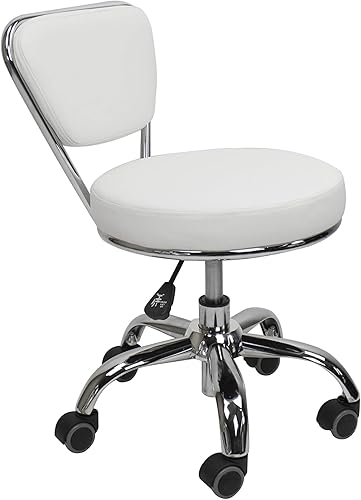 Miniatura 14 de MAYAKOBA Dayton - Asiento rodante de garaje (rosa) neumático, taburete corto con altura ajustable de 13 a 15 pulgadas, perfecto para tareas de Rosado