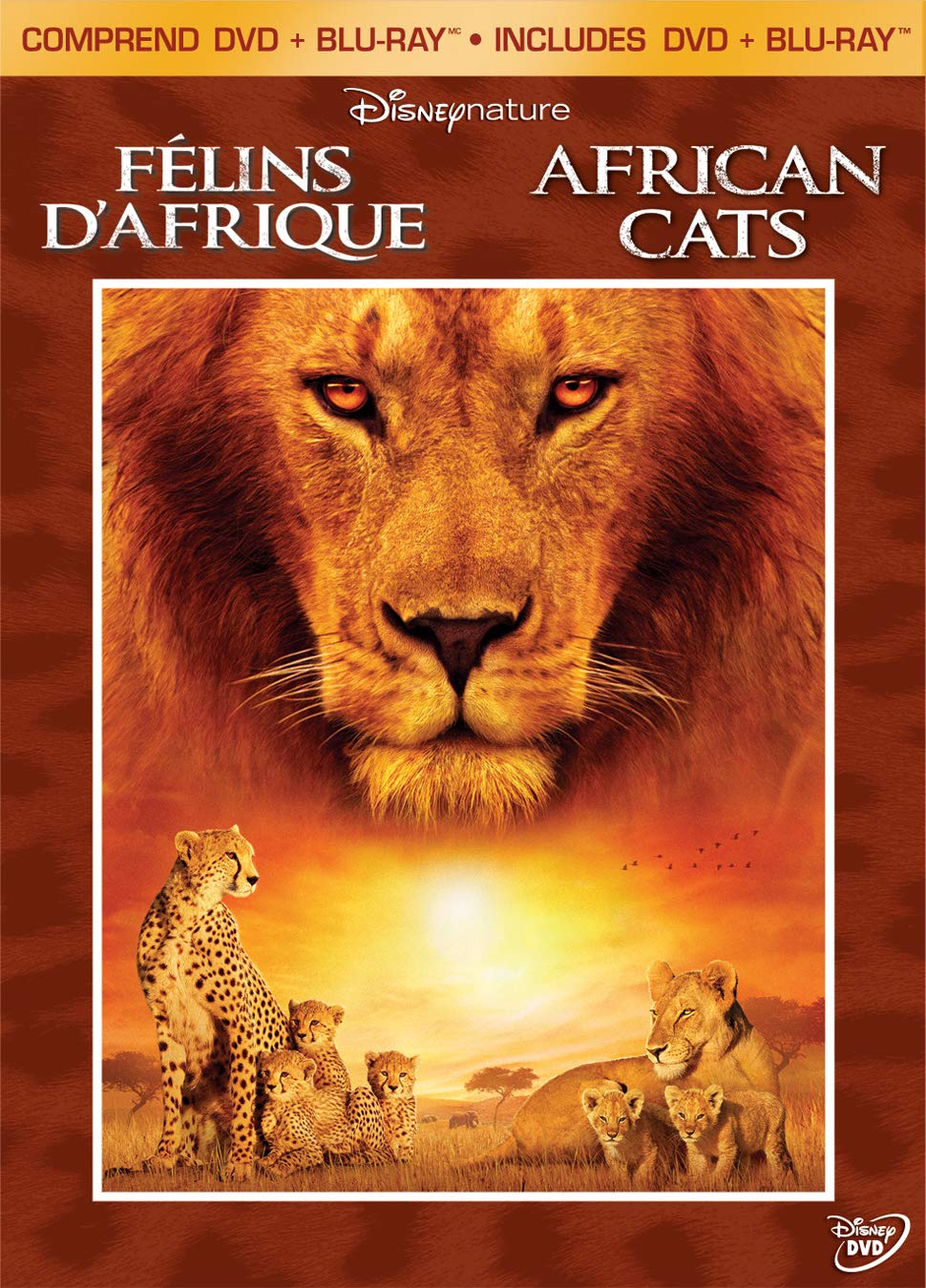 Disneynature : Félins d'Afrique / African Cats (Bilingual DVD Combo) [Blu-ray + DVD] (Version française) [Blu-ray]