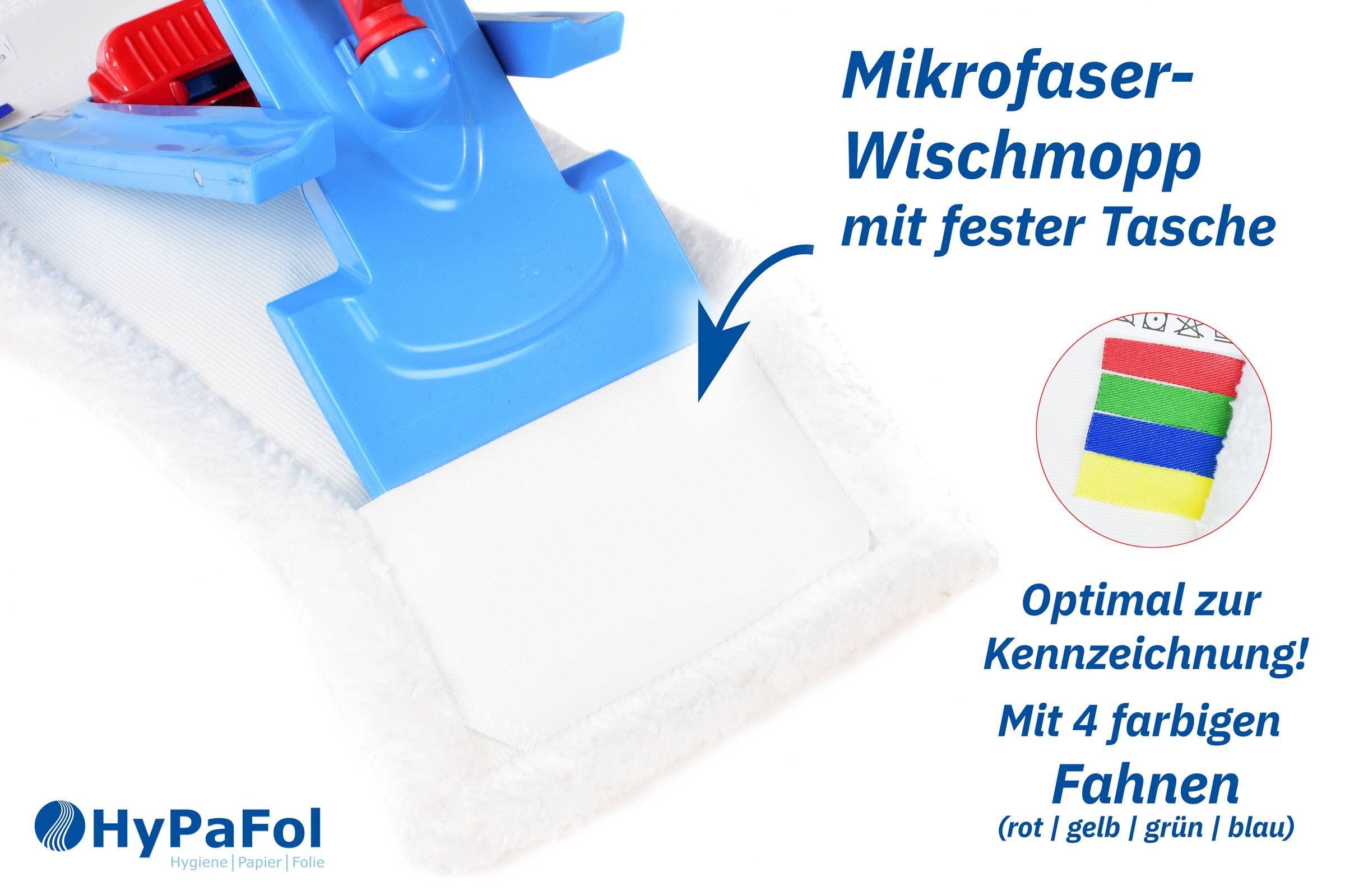 Profi Wischbezug aus Mikrofaser | 40cm Breite | 50er-Pack | für alle Bodenarten und Bodenwischer | Ersatzbezug zur Schmutzaufnahme mittels Wischmopp
