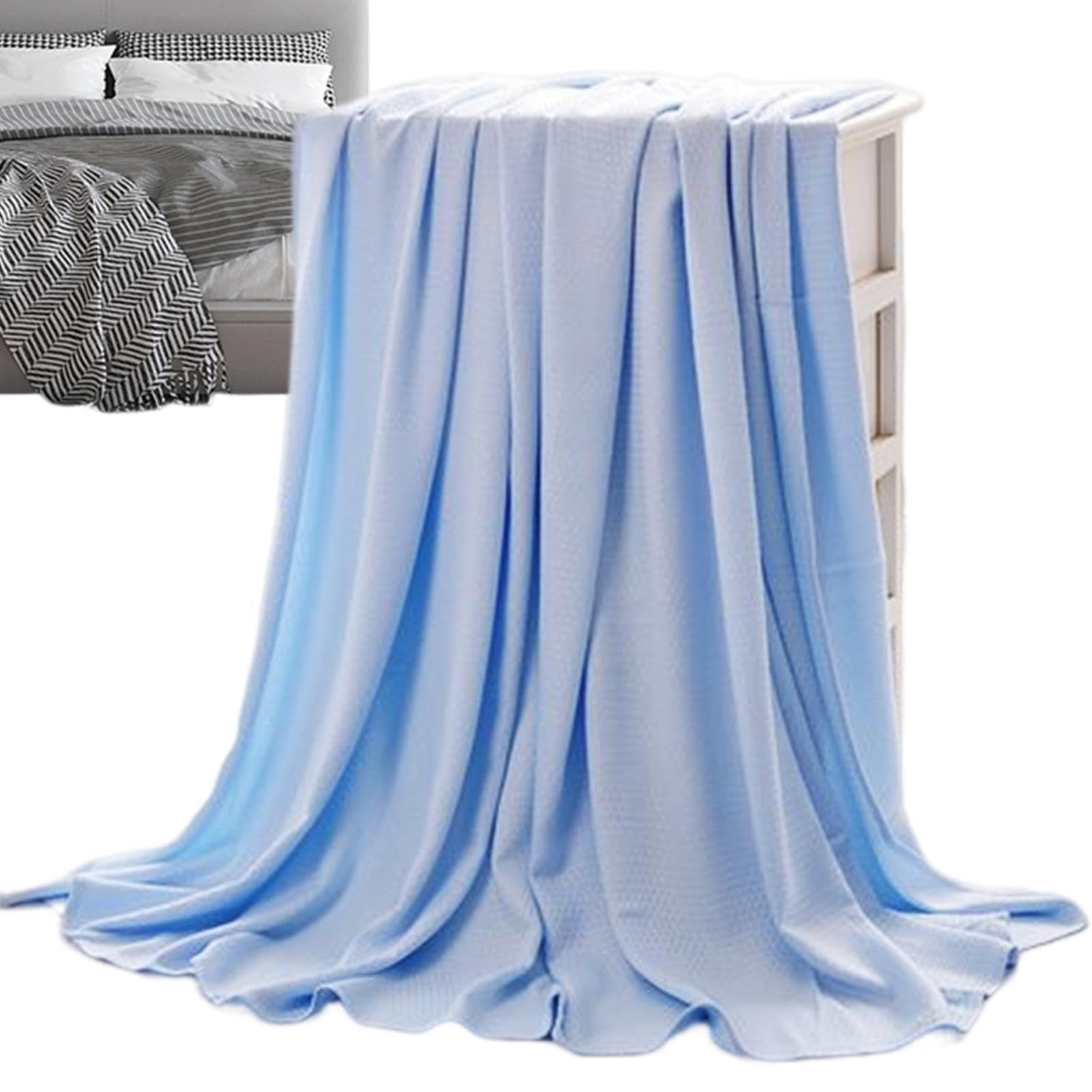 Generisch Coperta rinfrescante da viaggio, coperta rinfrescante per climatizzatore, in fibra di , leggera e sottile, traspirante, delicata sulla pelle