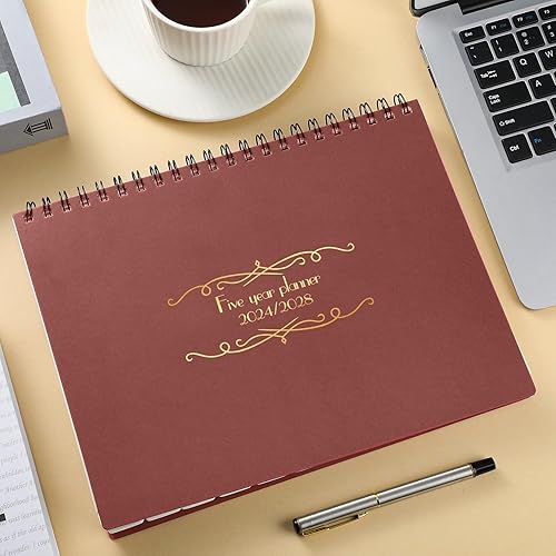 Miniatura 4 de Zhanmai Calendario planificador de 5 años con pestañas 2024 a 2028, 11 x 8.5 pulgadas, calendario mensual de 5 años, organizador de horario mensual