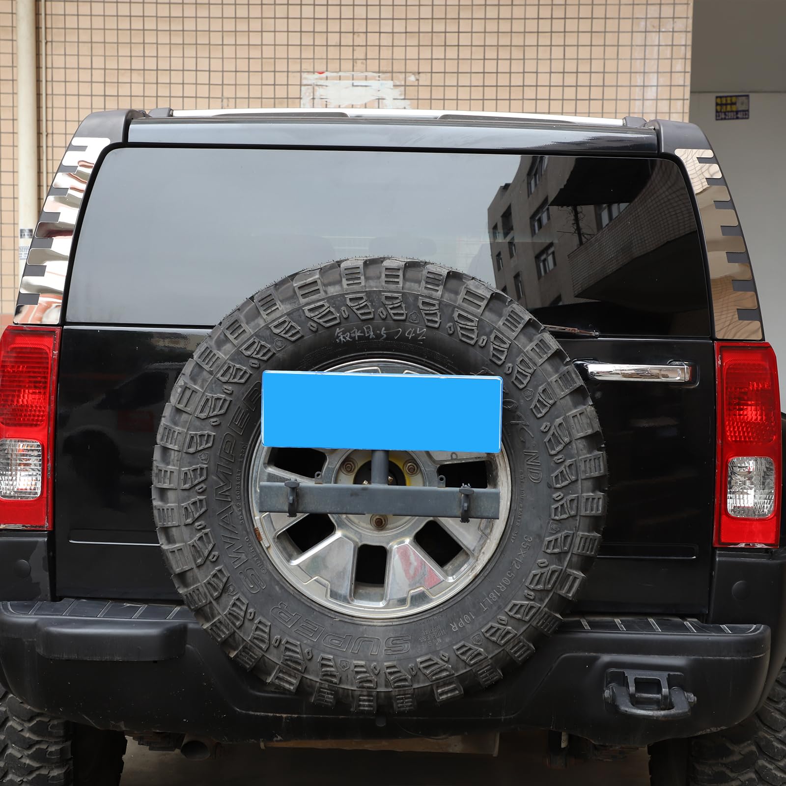 PIUGILH Rear Window Panel Cover For Hummer H3 2005-2009 - Honeycomb Design 2Pcs Set