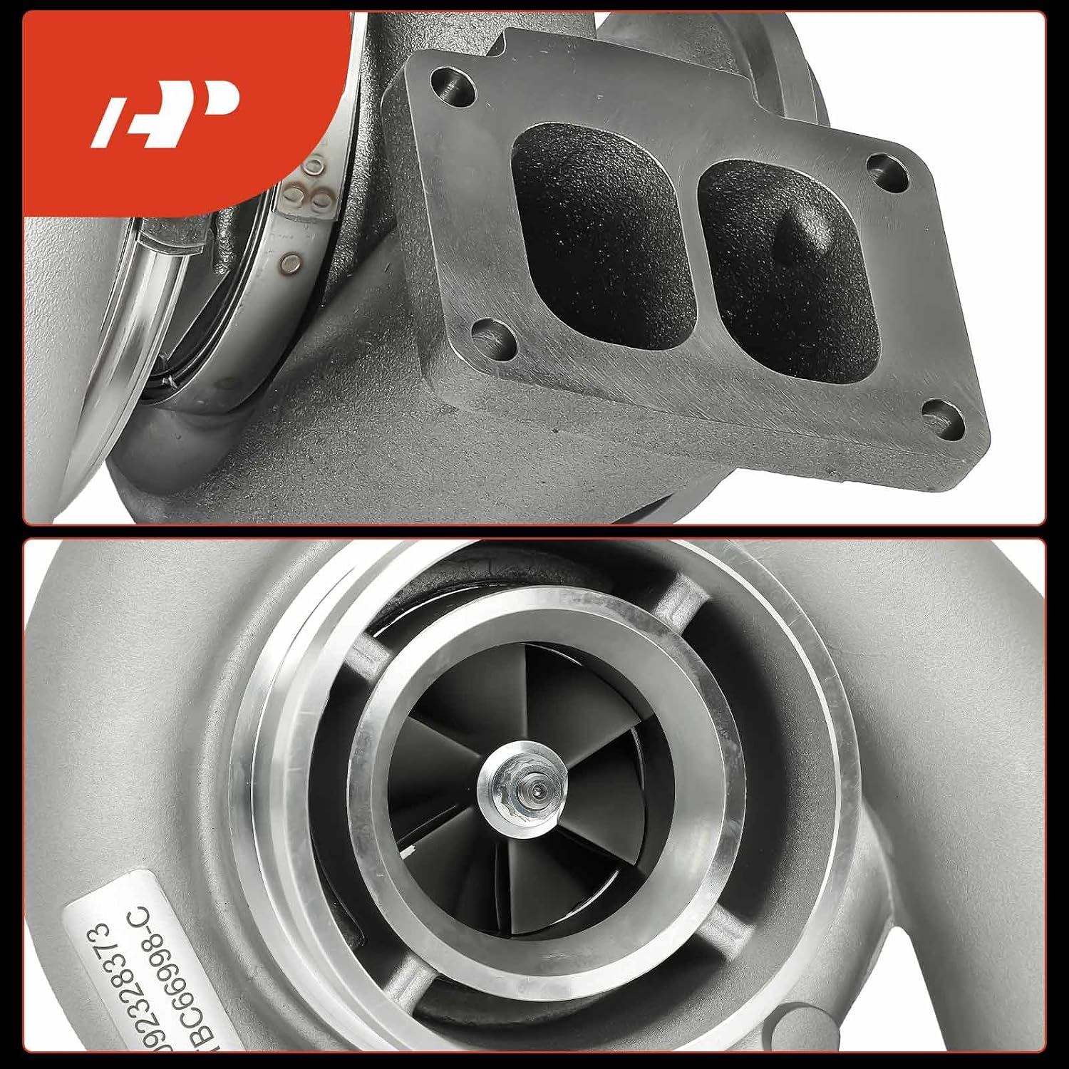 A-Premium TV4502 Complete Turbocharger Turbo Kit with Gasket Compatible with International Trucks Detroit, Diesel Diesel Models Series 60 Models, 1997-2001 - Replaces 23508406