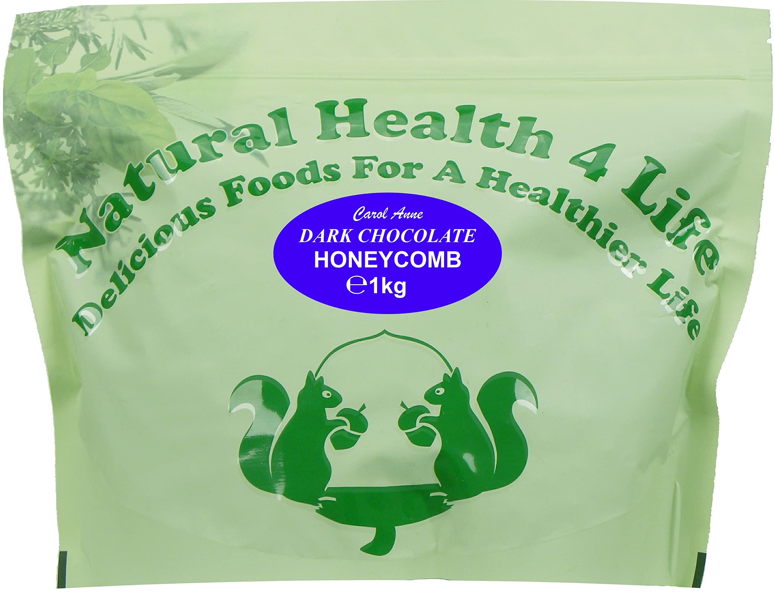 Carol Anne Confectionery Dark Chocolate Honeycomb 1 kg in Resealable Pouch (1 Pouch)