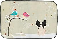 Vista 54 de Caroline's Treasures BB2508DDM - Tapete de secado de platos de perro de montaña bernés con regalos de Navidad entre amigos, tapete absorbente