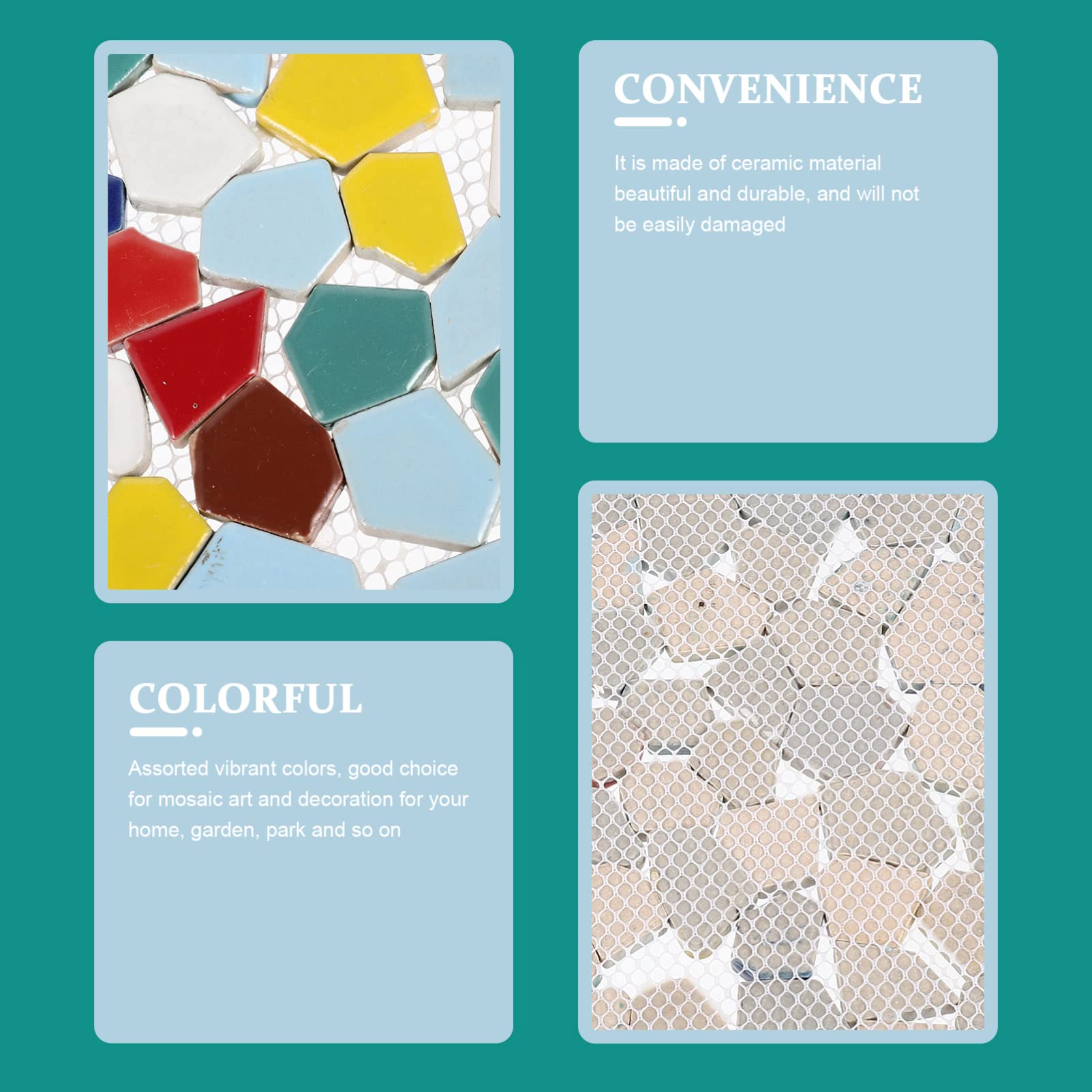 Mosaico Cerámico Irregular Para Manualidades Azulejos De Cerámica Coloridos Suministros De Artesanía Para Decoración De Paredes y Proyectos Creativos