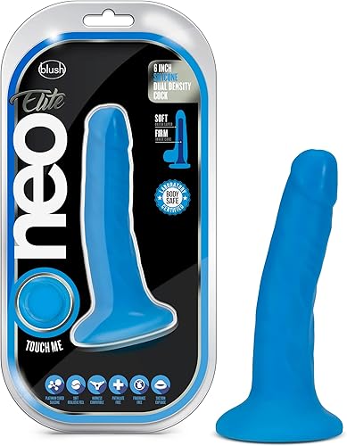 NEO Elite - Consolador de 6 pulgadas  Silicona Ultrasilk  Tecnología Sensa Feel de doble densidad  Compatible con base de ventosa y arnés tórico