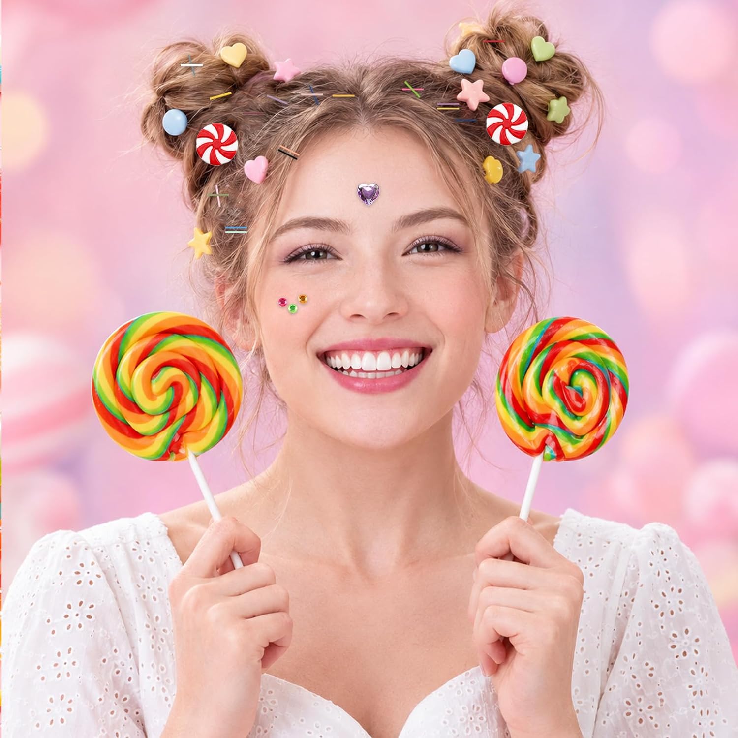 43Pcs Halloween Costume Accessories Cartoon Hair Pins Set for Women image 5