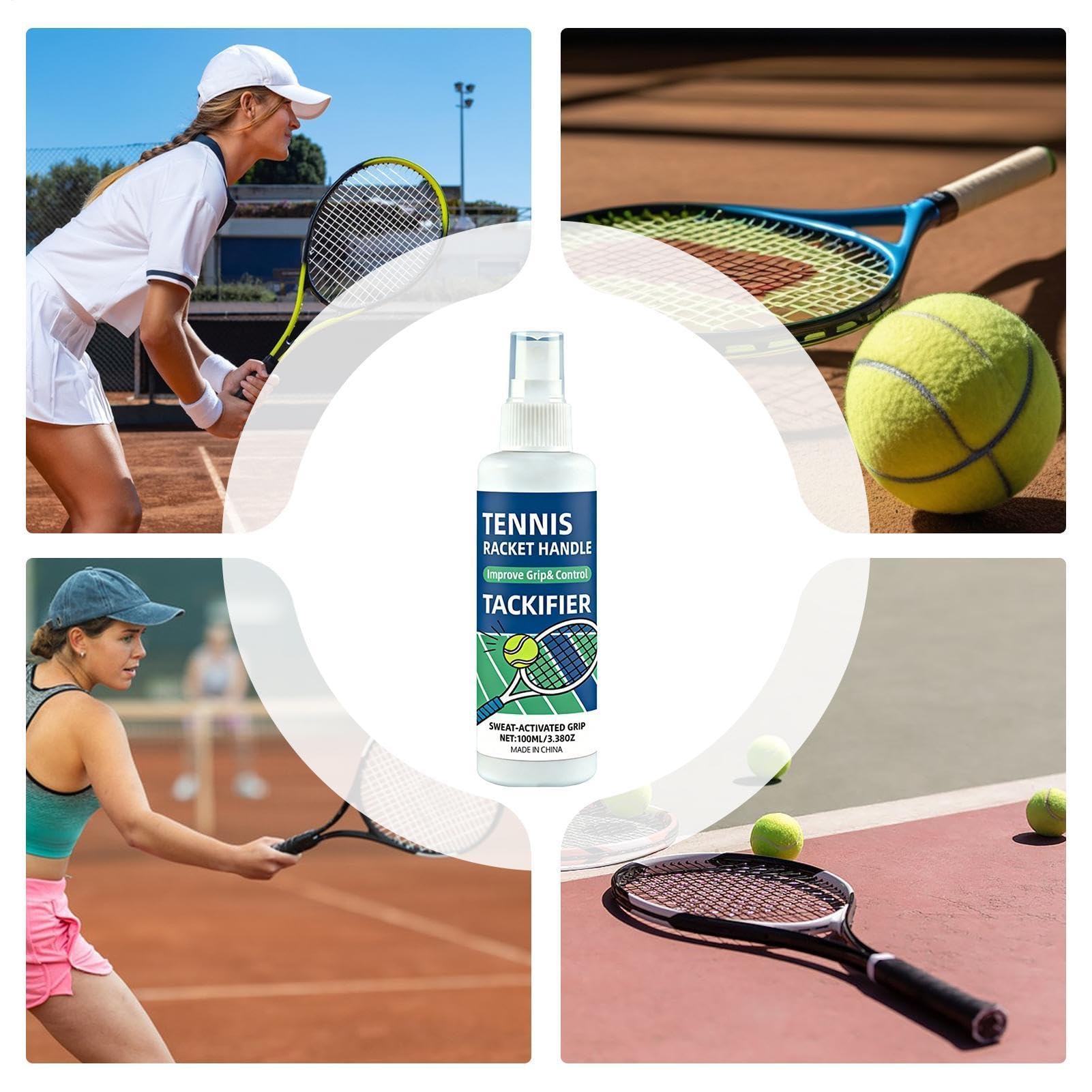 Sports Grip Spray - Enhance Control And Maximize Grip, 100ml Long-Lasting Fast-Acting Traction Boost | Tennis Hand Grips Enhancer Spray For Badminton Baseball Golf Fitness Court Competition Tournament