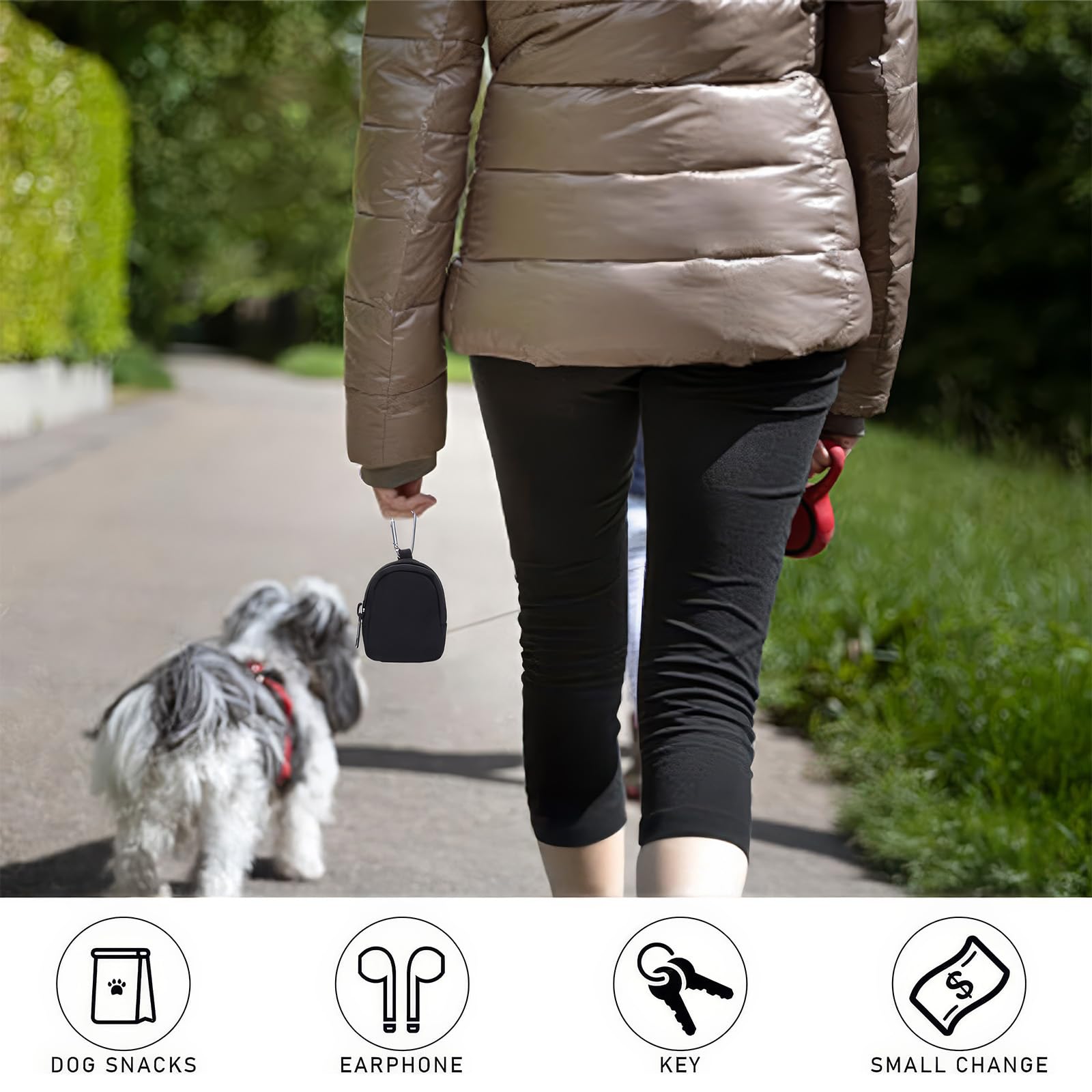 Porta premietti per Cani borsa addestramento cane Borsa per Dolcetti per Cani Piccola Borsa per Dolcetti Portatile per Addestramento del Cane con Moschettone 2 Pezzi