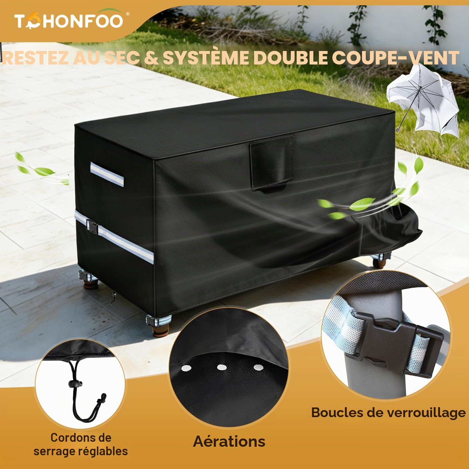 Housse de Table d'extérieur 600D pour Table d'extérieur Portable Keter