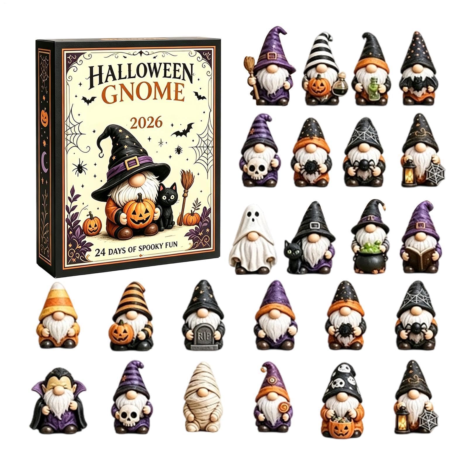 Halloween advent calendars 2026, 24 Collectible 3D Gnome Figures Countdown