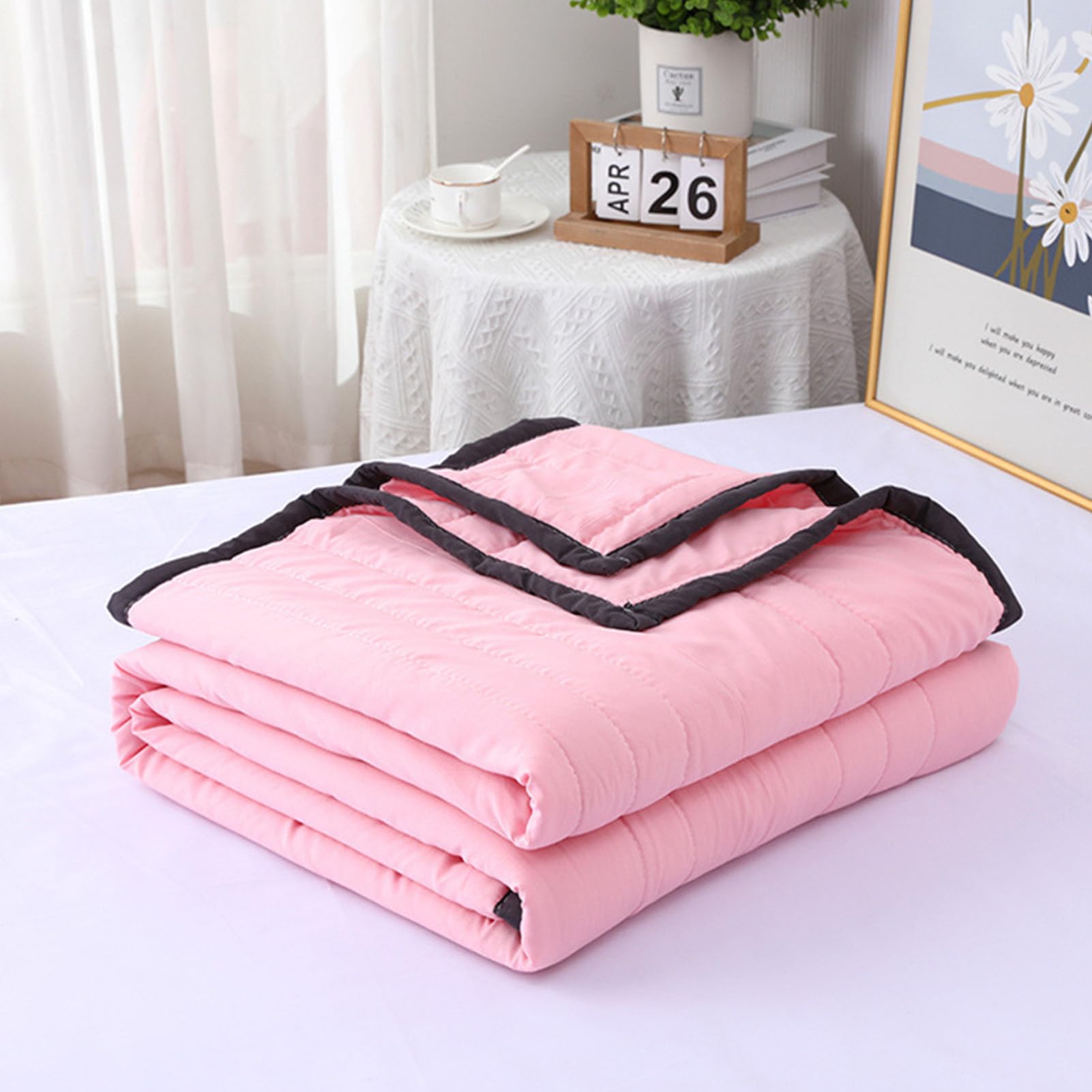 Manta refrescante ligera | Manta de enfriamiento fina transpirable para sofocos - Edredón fresco de verano, edredón reversible lavable a máquina para dormir con calor, sudores nocturnos
