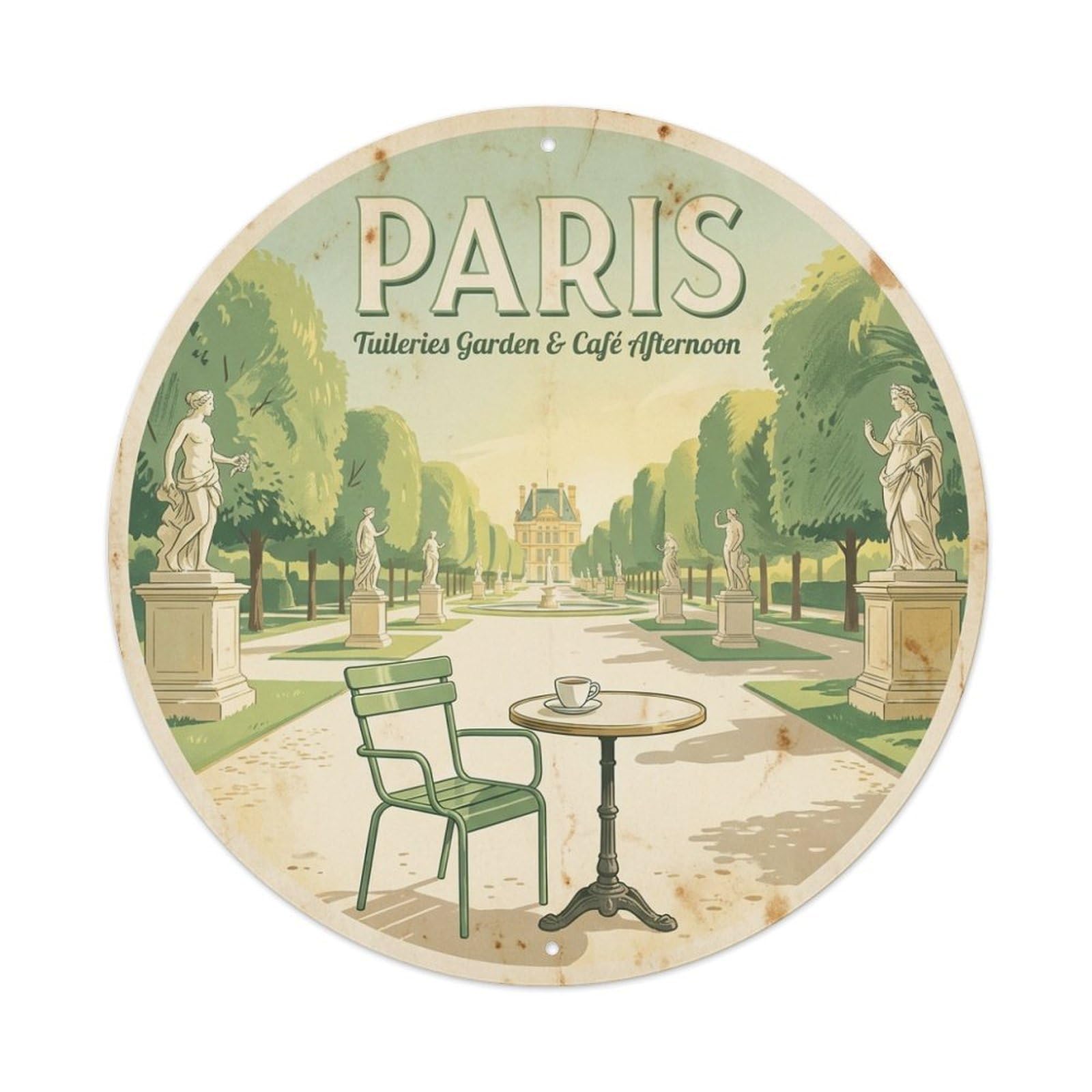 Nature Culture Paris Travel City Seine Heritage Metal Tin Sign