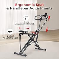 Vista 7 de Sunny Health & Fitness Smart Upright Row-N-Ride Trainer w/Adjustable Resistance & 330LB Weight Capacity, Foldable Home Exercise Equipment for Arm