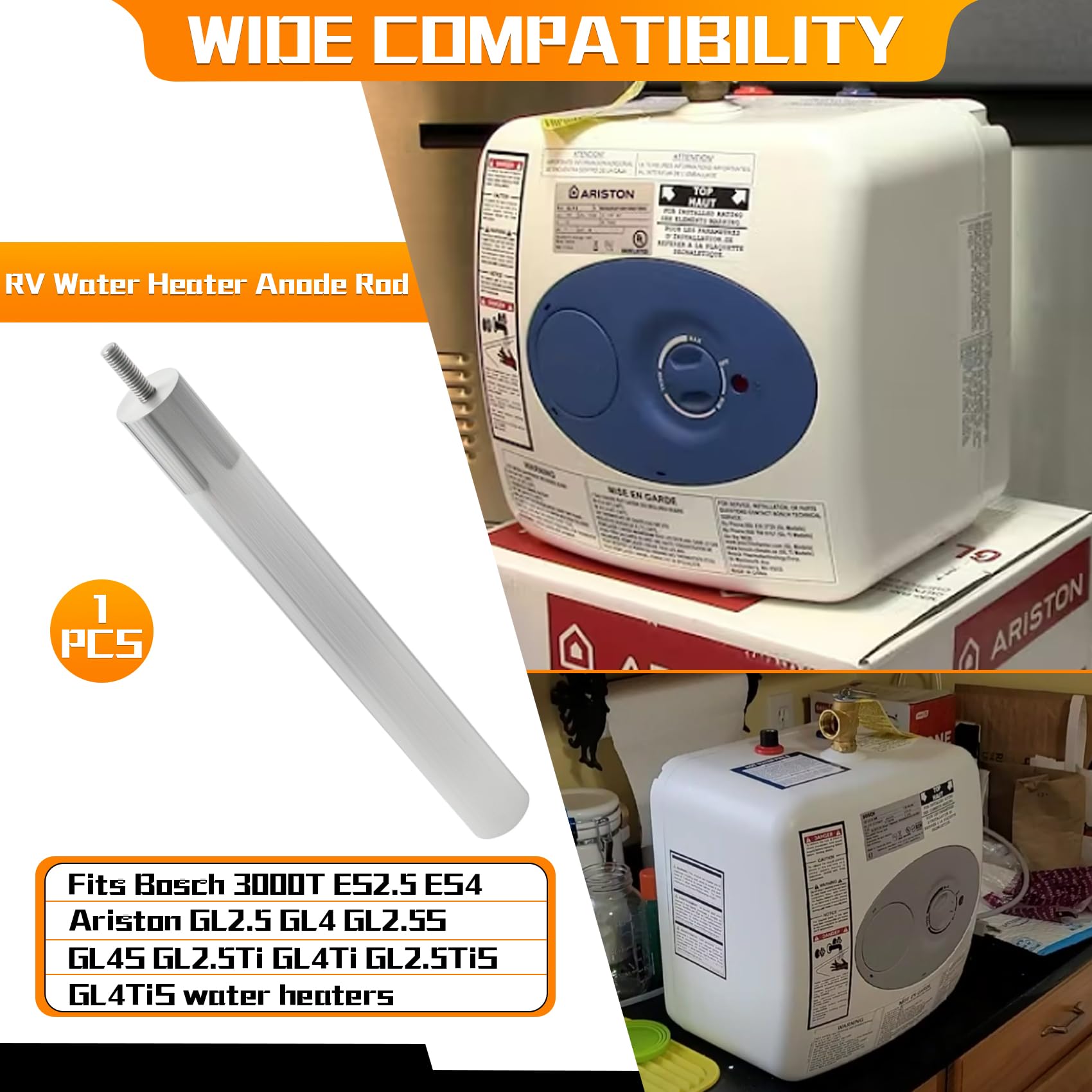 Snapklik.com : 7738007315 RV Water Heater Anode Rod, RV Anode Rod ...