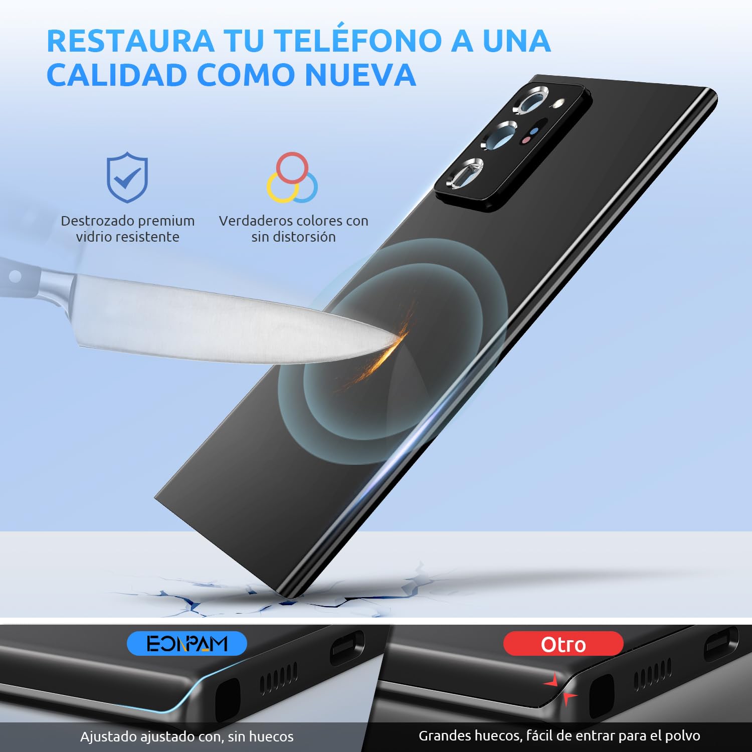 Tapa Trasera Vidrio para Samsung Galaxy Note 20 Ultra Bronze | Calidad original tapa trasera parte trasera reemplazo cristal trasero con lente cámara kit reparación.