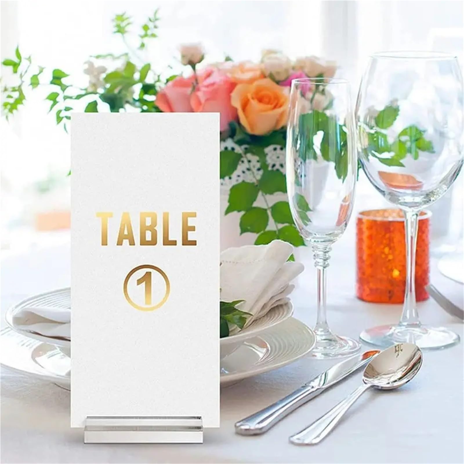 30PCS Steht Platzkartenhalter Tischnummer Klare Karten Display-ständer for Desktop-dekoration Hochzeit Liefert für Hochzeiten, Partys und Bankette