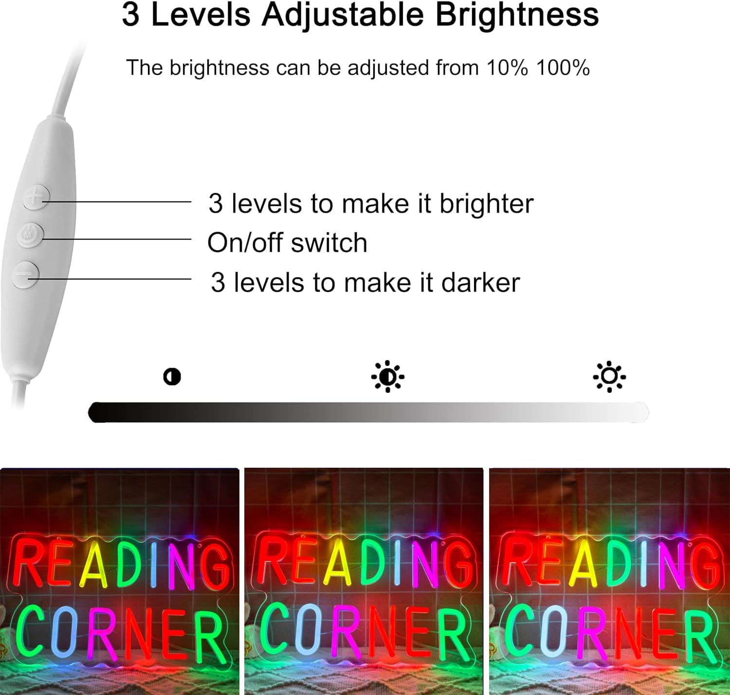 Reading Corner Neon Sign,Classroom Read Books Neon Light for Library,Classroom,Bedroom Study Room Home Book Club Decor Gifts - Image 3