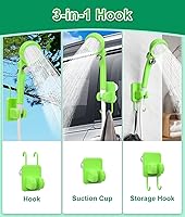 Vista 4 de WADEO - Regadera portátil para acampar, regadera eléctrica recargable para exteriores con bomba y pantalla digital inteligente, boquilla de regadera