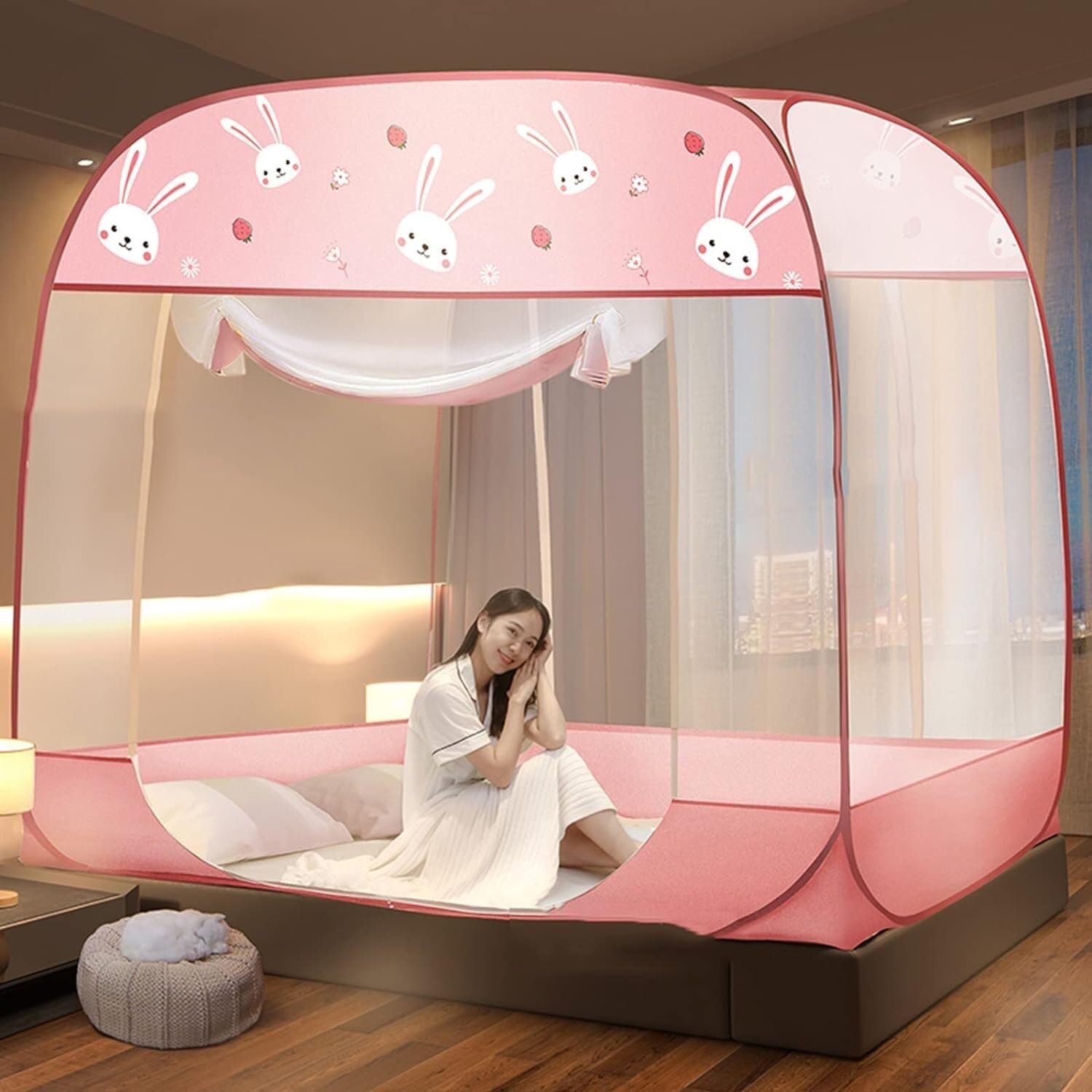 Mosquitera portátil Plegable, antimosquitos, Ideal para Dormitorio y Camping (1,5 x 2 m)
