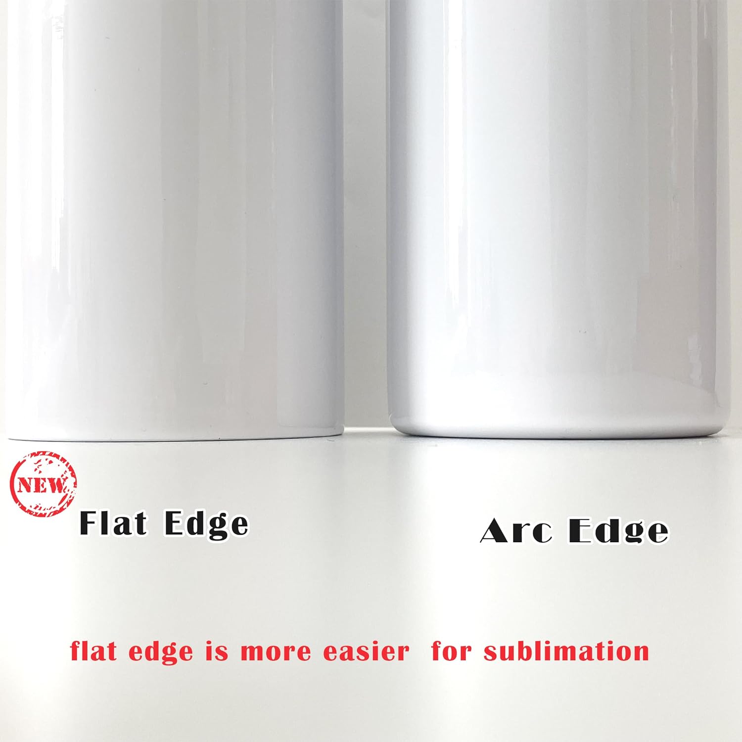 8pack 20oz flat edge sublimation tumblers ，White skinny insulated Sublimation tumbler Straight Cups with Individual Gift Box, Silicone Bottom Polymer Coating for Heat Transfer （8pack 20oz） - Image 3