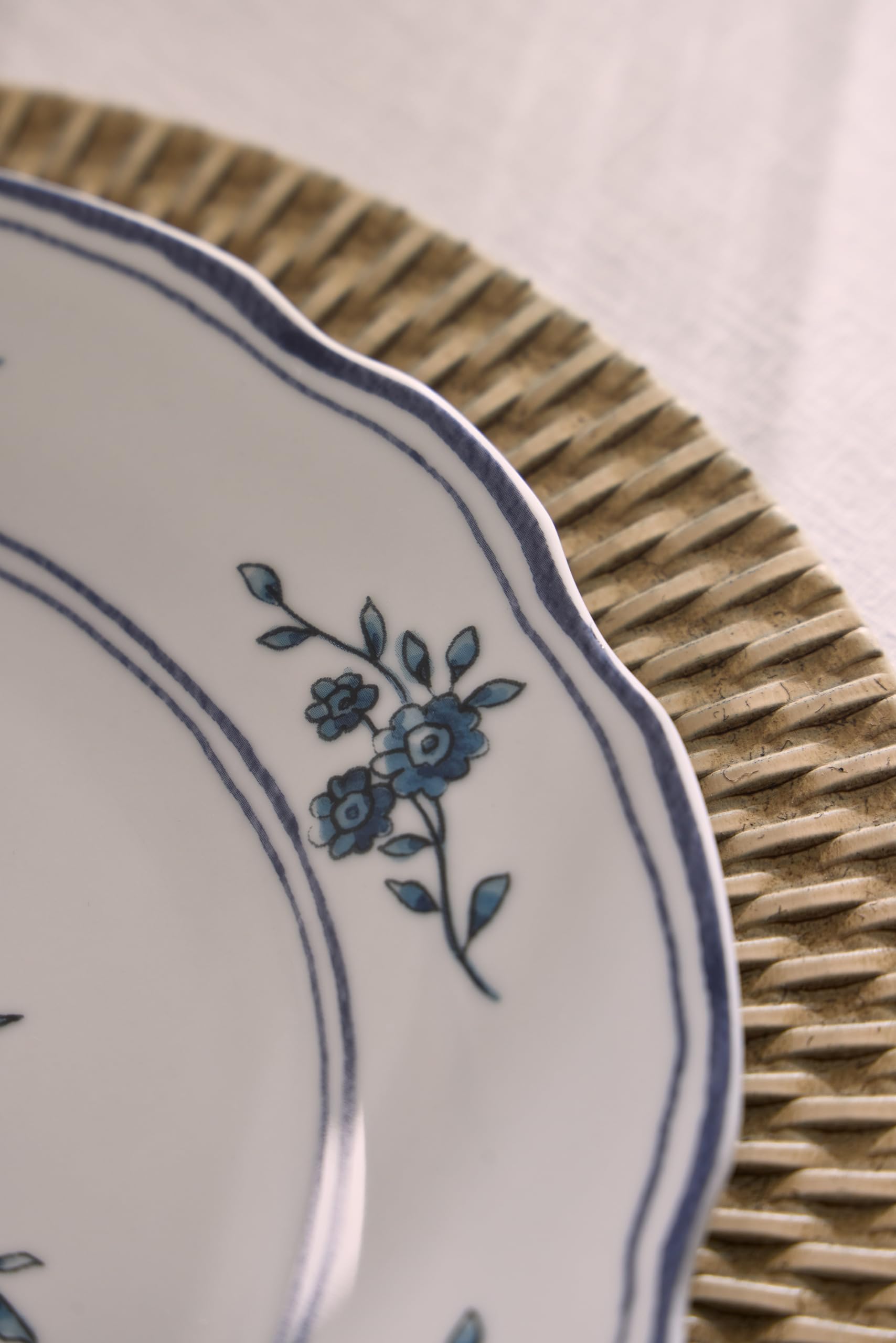 Tognana Heritage Florals, Servizio piatti per 6 persone 18 pezzi, Porcellana, Blu