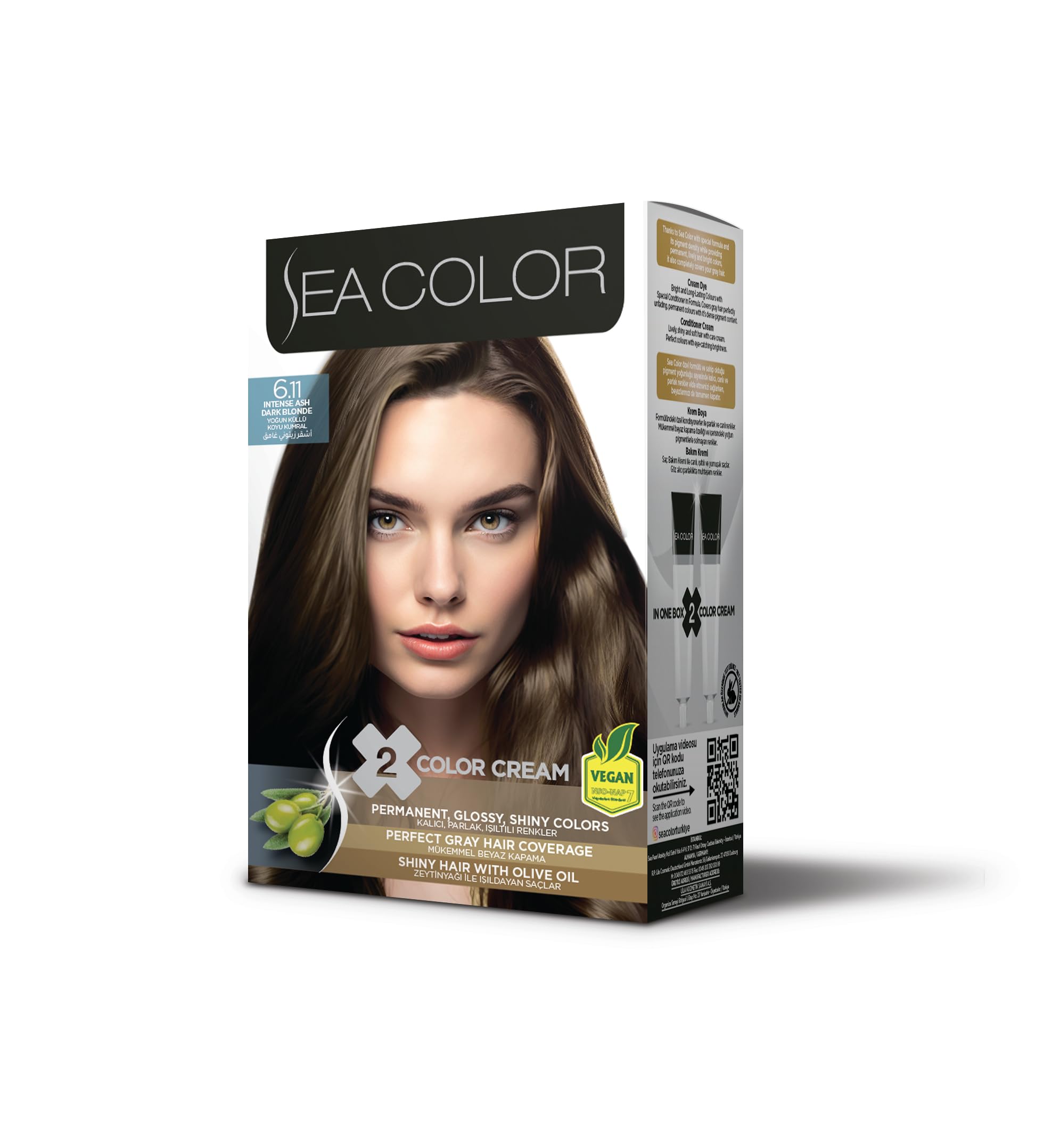SEA COLOR 6.11 Yoğun Koyu Küllü Kumral Set Boya