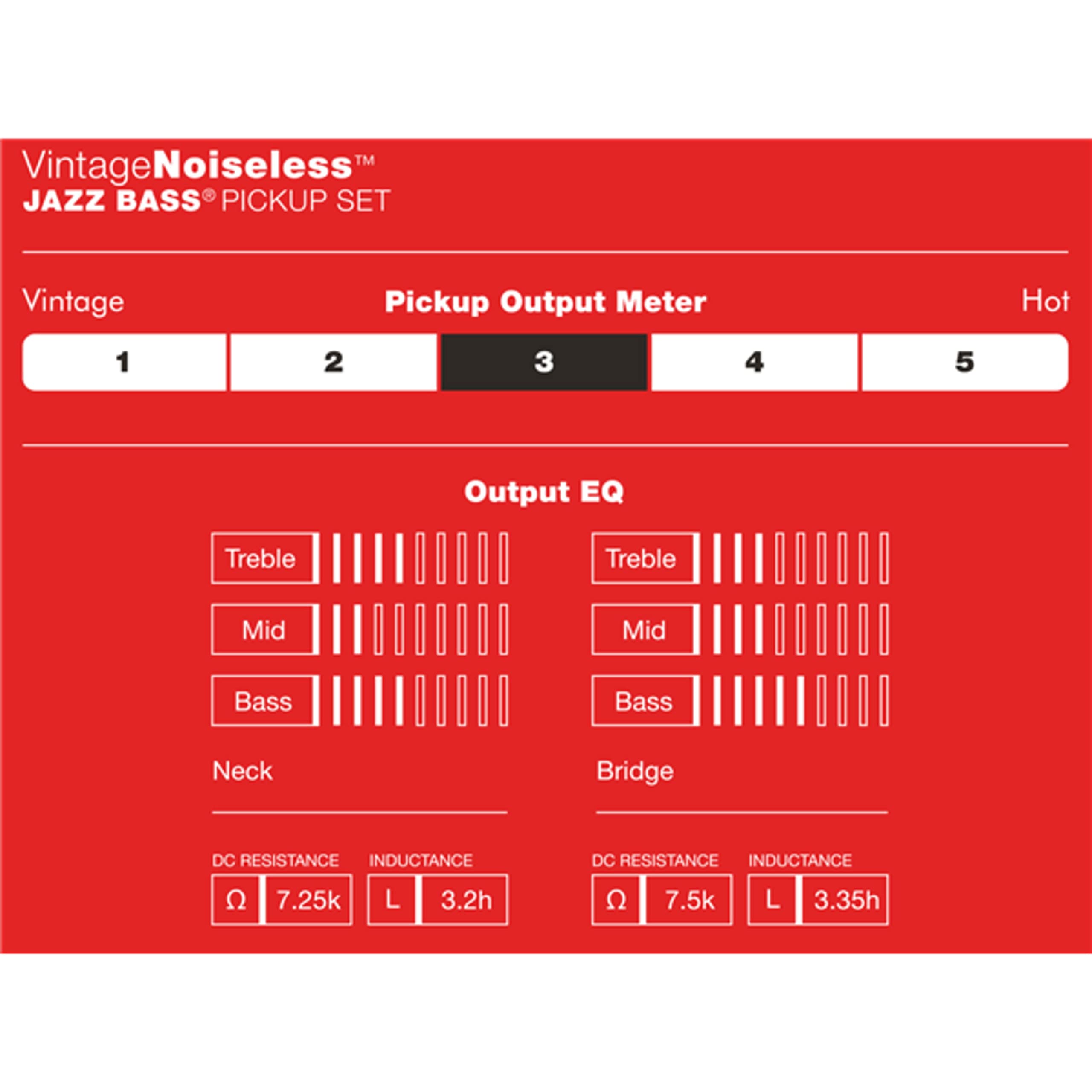 Fender Jazzbass Noiseless J-Bass Set · Pickup E-Bass