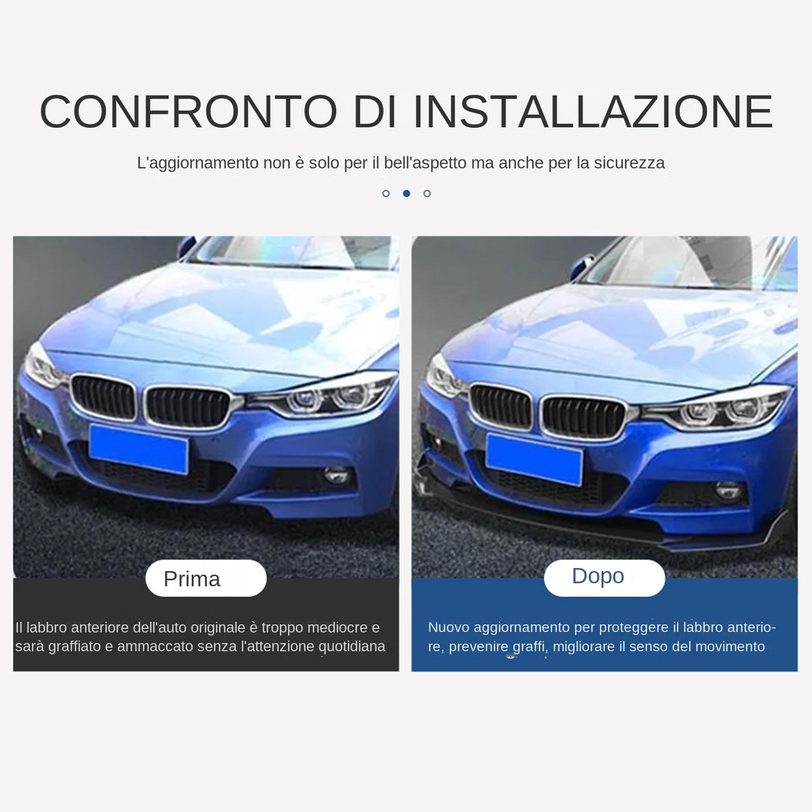 Labbro del paraurti anteriore nero, splitter anteriore per auto,Labbro del paraurti anteriore multiuso impermeabile - Splitter anteriore nero per automobile, spoiler per labbro anteriore per la maggio
