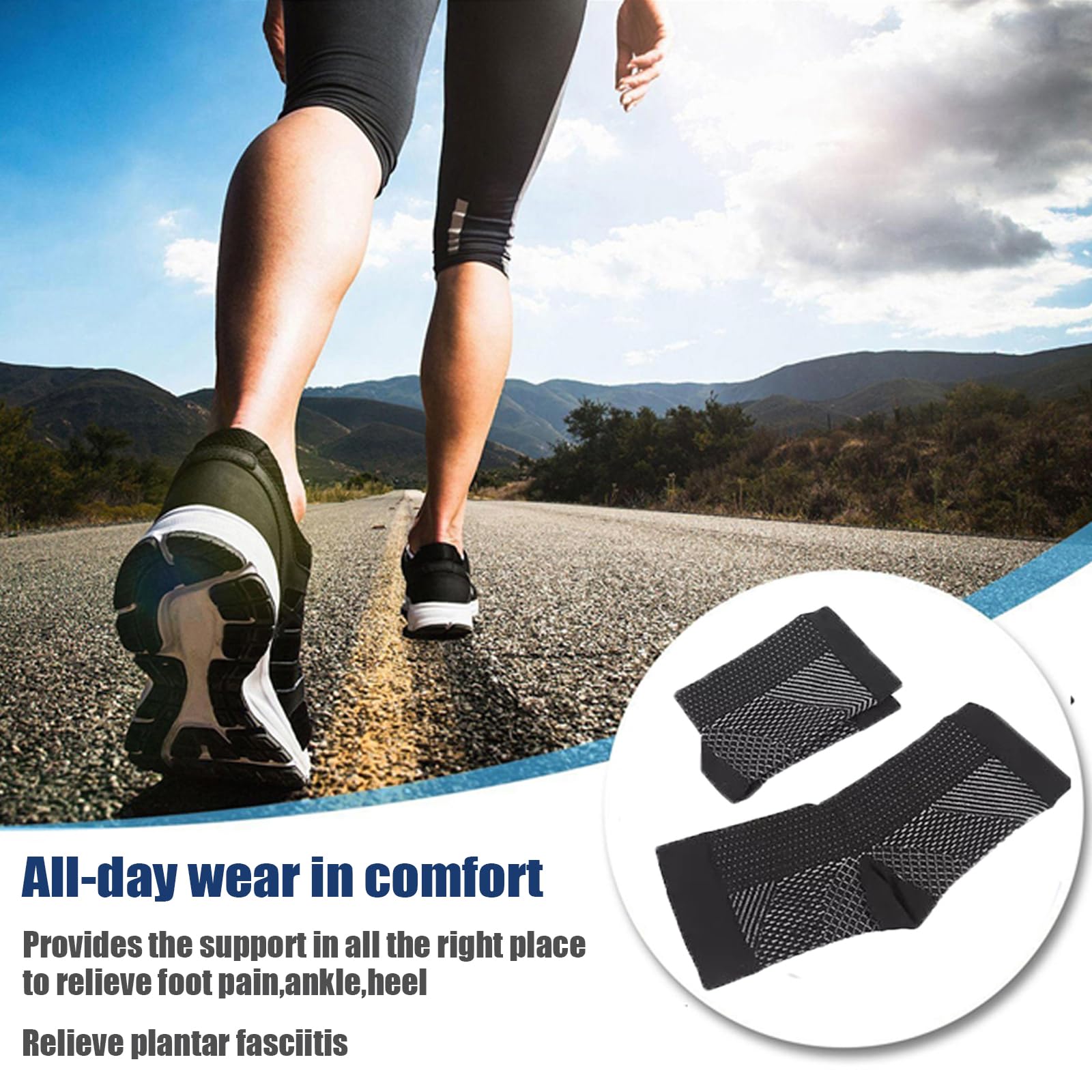 2 Pares Tieberg Calcetines ortopédicos de compresión para hombres mujeres fascitis plantar Calcetines neuropatía calcetines para aliviar el dolor