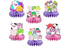 6Pcs Squishmallow Honeycomb Table Centerpiece