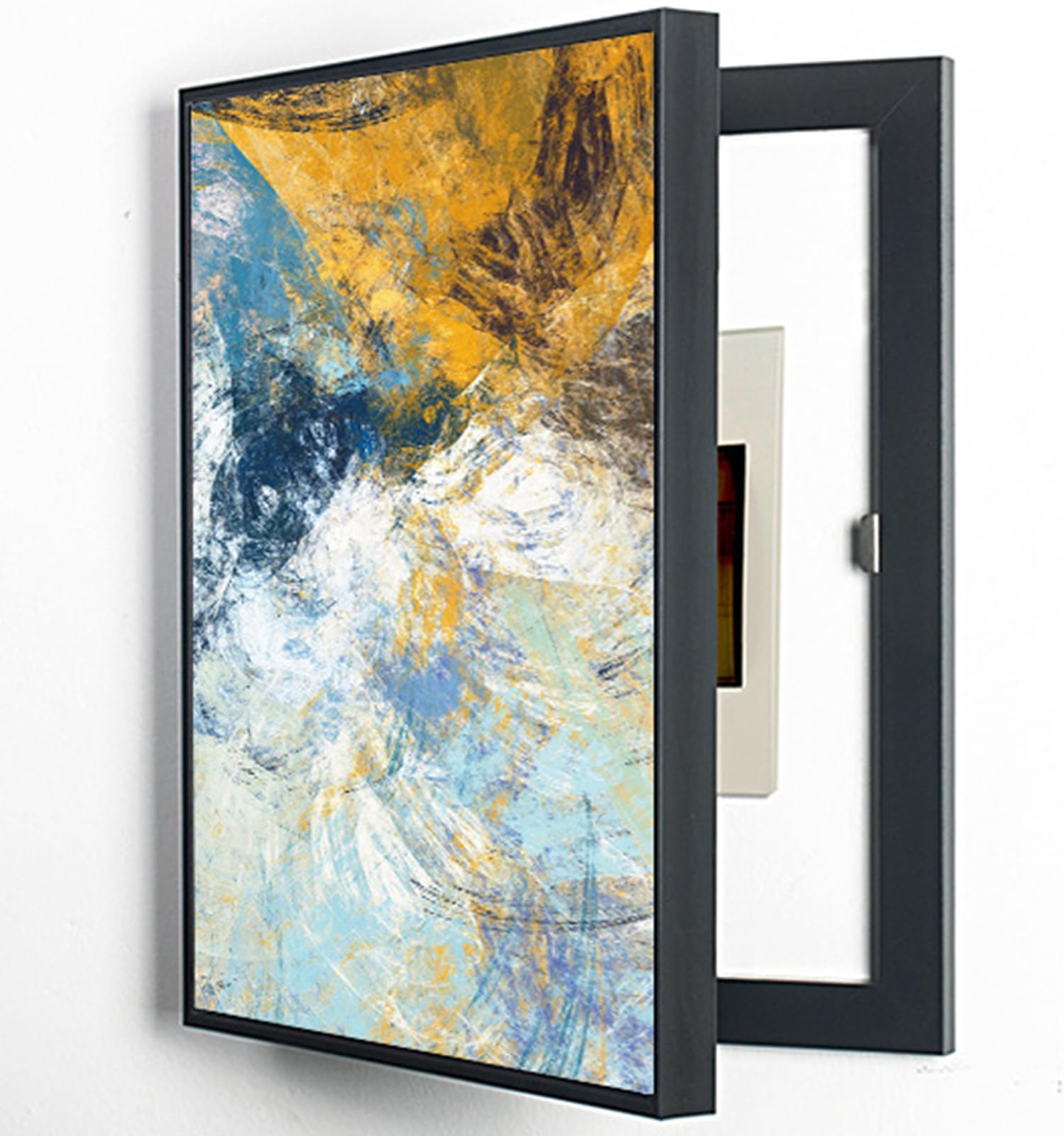 B,55X65cm, Wall-Mounted Electrical Panel Cover Minimalist Hidden Meter Box Decorative Painting Modern Decorative Abstract Art Painting Box Decoration Detachable Fuse Box Cover [Energy Class A]