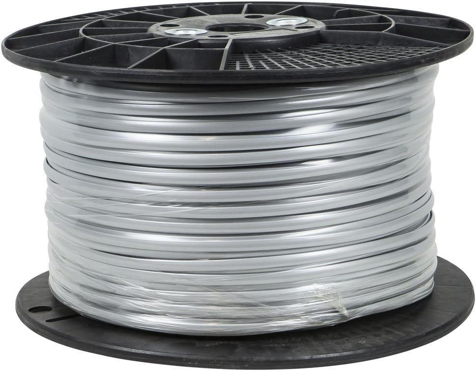 Monoprice RJ12 6 Conductor Modular Bulk Phone Cable - 28AWG Stranded CCA Wire, Flat, 1000 Feet, Silver