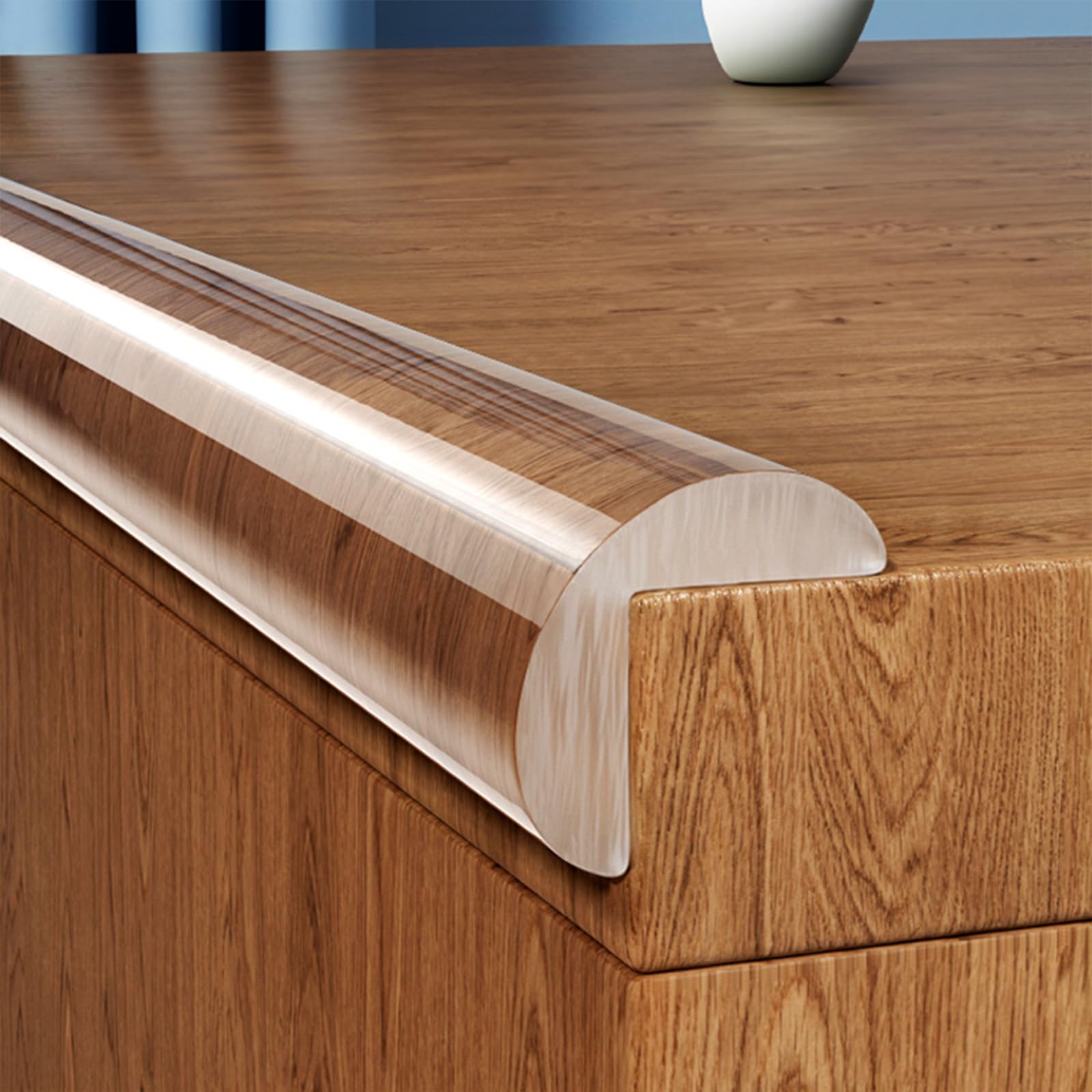 4 Meters Transparenter Kantenschutz, Silikonschutz, Kindersoftkantenschutz, selbstklebend, Scharfe-Ecken-Schutz für Möbel Aller Art, schützt Babys vor Verletzungen