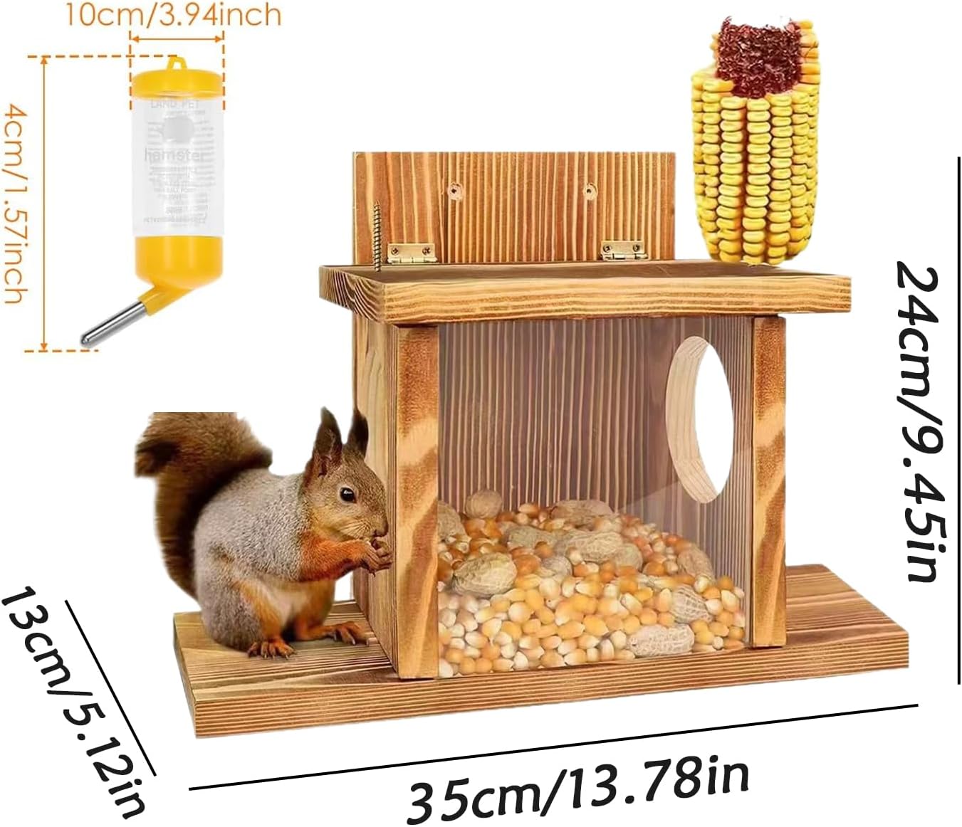 Chipmunk Feeder | Funny Garden Decor,Outdoor Corn Feeder Squirrel House,for Nuts Chipmunk Garden Yard Balcony Tree Picnic Feeding Nesting