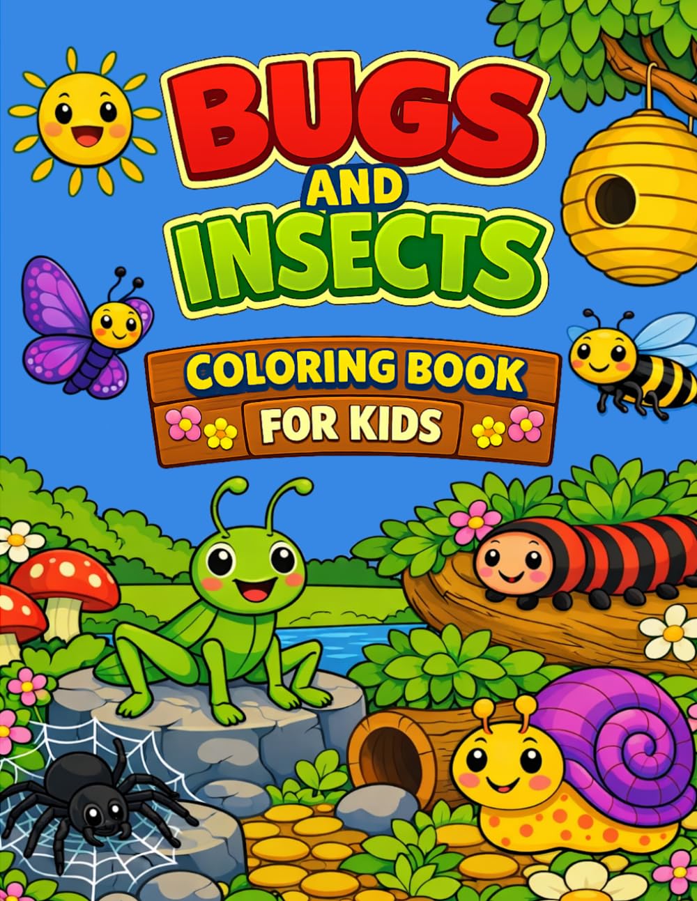 Bugs and Insects Coloring Book for Kids: Simple and Fun Bug Illustrations for Kids to Color