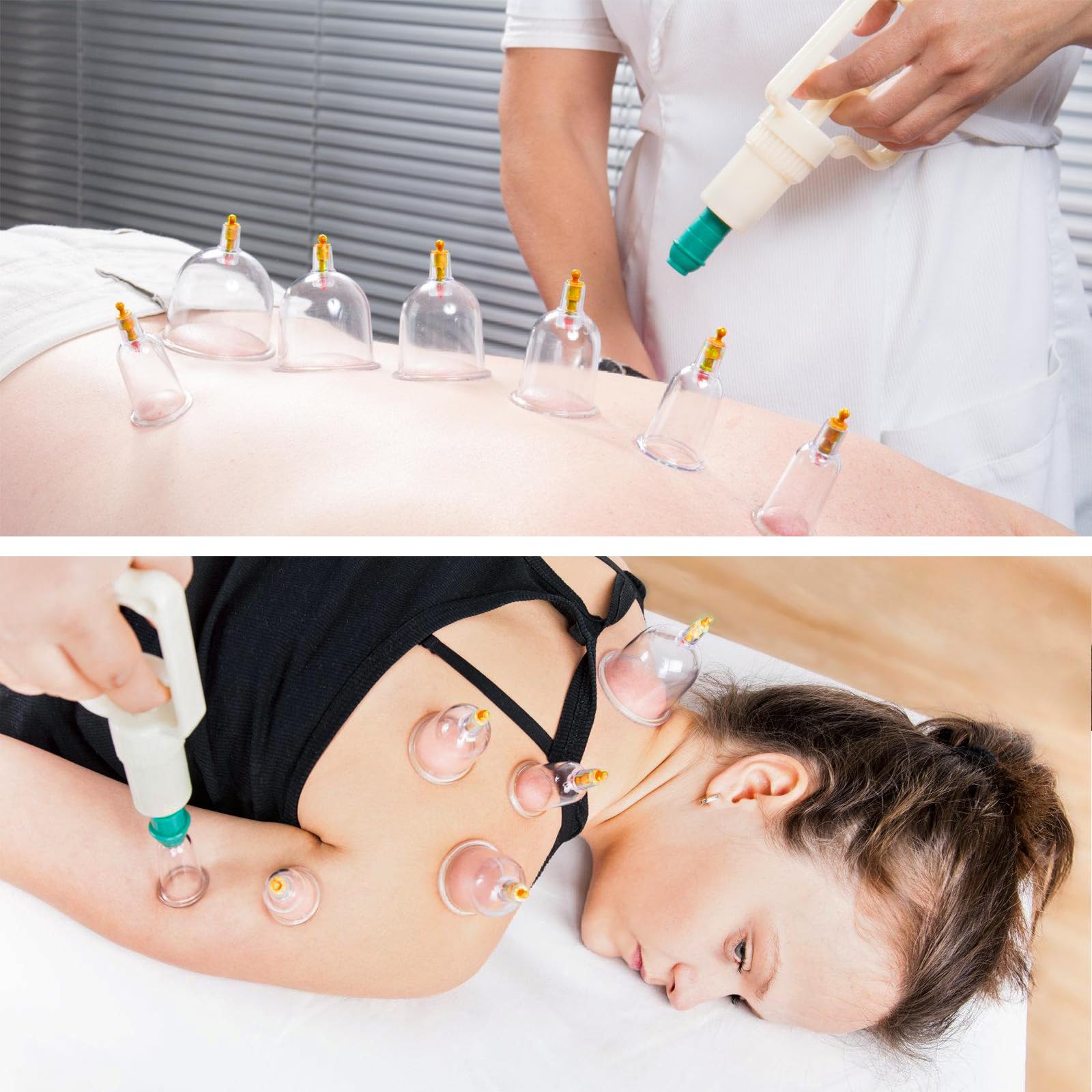 Ensemble De Thérapie Par Ventouses,24 Pièces Ventouses Chinoises,Ventouses Biomagnétiques,Set D'Aspiration Cupping Acupuncture,Pour Thérapie Corporelle,Soulager Douleurs Fatigue