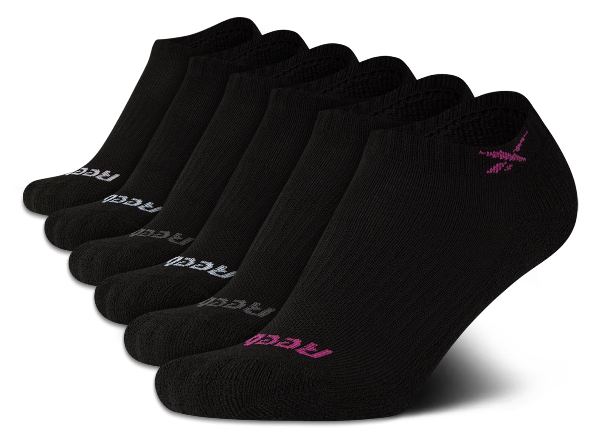 Reebok Girls' Low Cut Socks – 6 Pack Performance Cushion Low Cut No Show Socks for Girls - Girl's Athletic Socks
