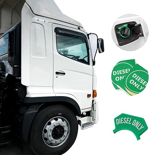 Miniatura 9 de Carrotez Anillo de silicona con tapa de combustible diésel 2PCS con 2 pegatinas, piezas de repuesto de accesorios de camiones con tapa de gasolina -