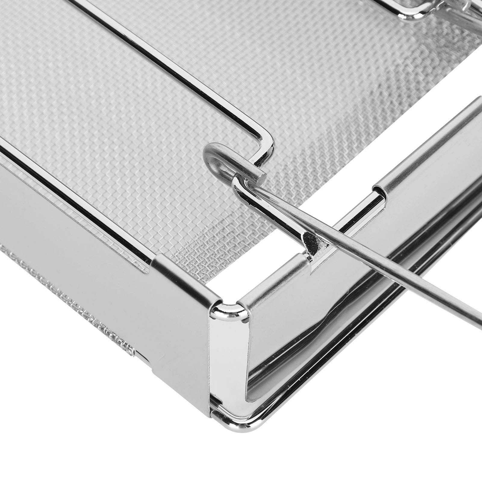 Stainless Steel Foldable Toaster Rack PortableRack Tray for Outdoor Picnic