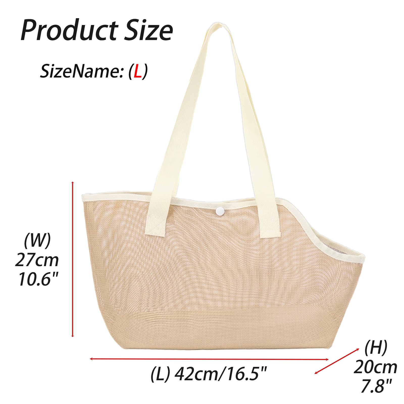 Hundetasche für Kleine Hunde Katze, Sommer Atmungsaktiv Netz Strand Tasche Hund Haustiere Carrier Soft Sided Zusammenklappbar Outdoor Travel Puppy (Gelb, L)