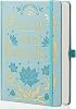 MGGAO College Rule Notebook for Women Men, 318 Numbered Pages Journal, A5 Butterfly Floral Journals for Writing, Aesthetic Notebooks, Work School Note Taking, 14.7 x 21.4 cm