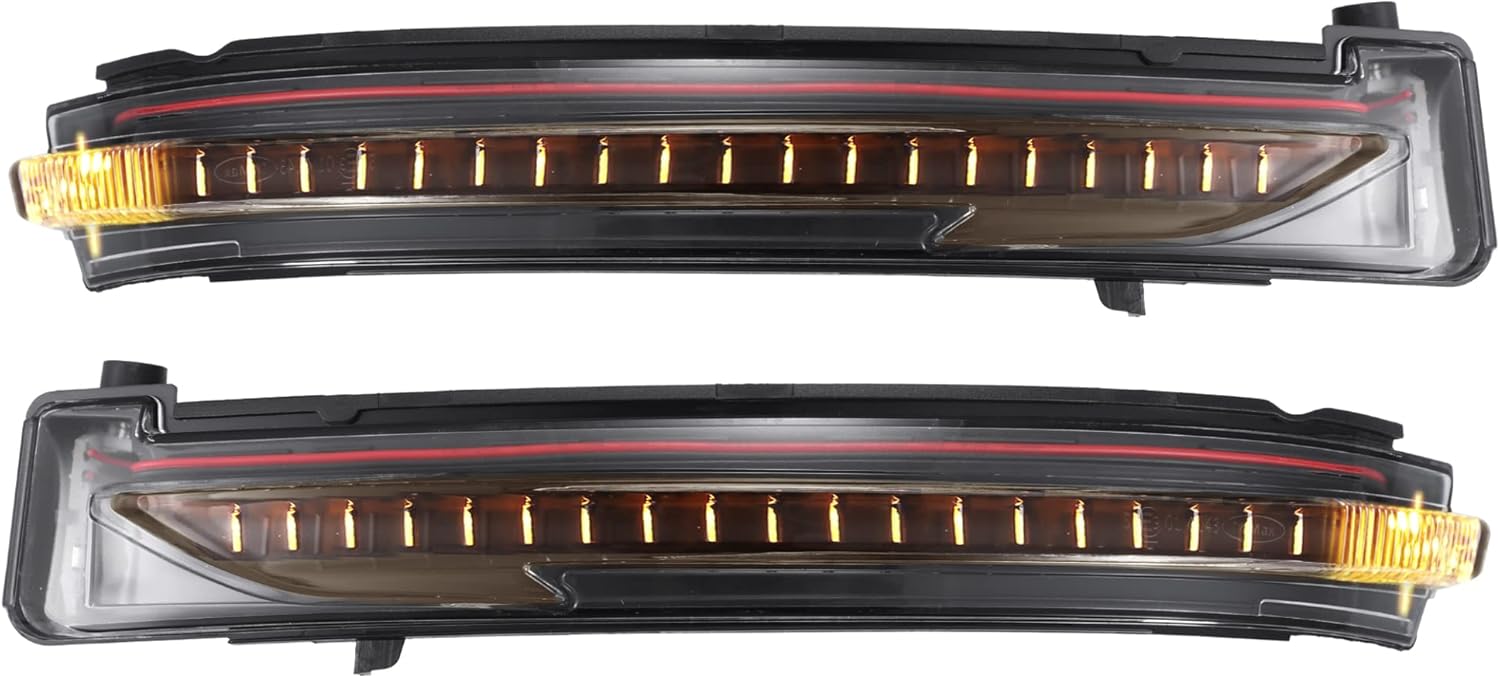 X AUTOHAUX 1 Pair Car LED Front Left Right Side Mirror Turn Signal Light 26165-4BA0C 26160-4BA0C for Nissan Rogue 2014 2015 2016 2017 2018