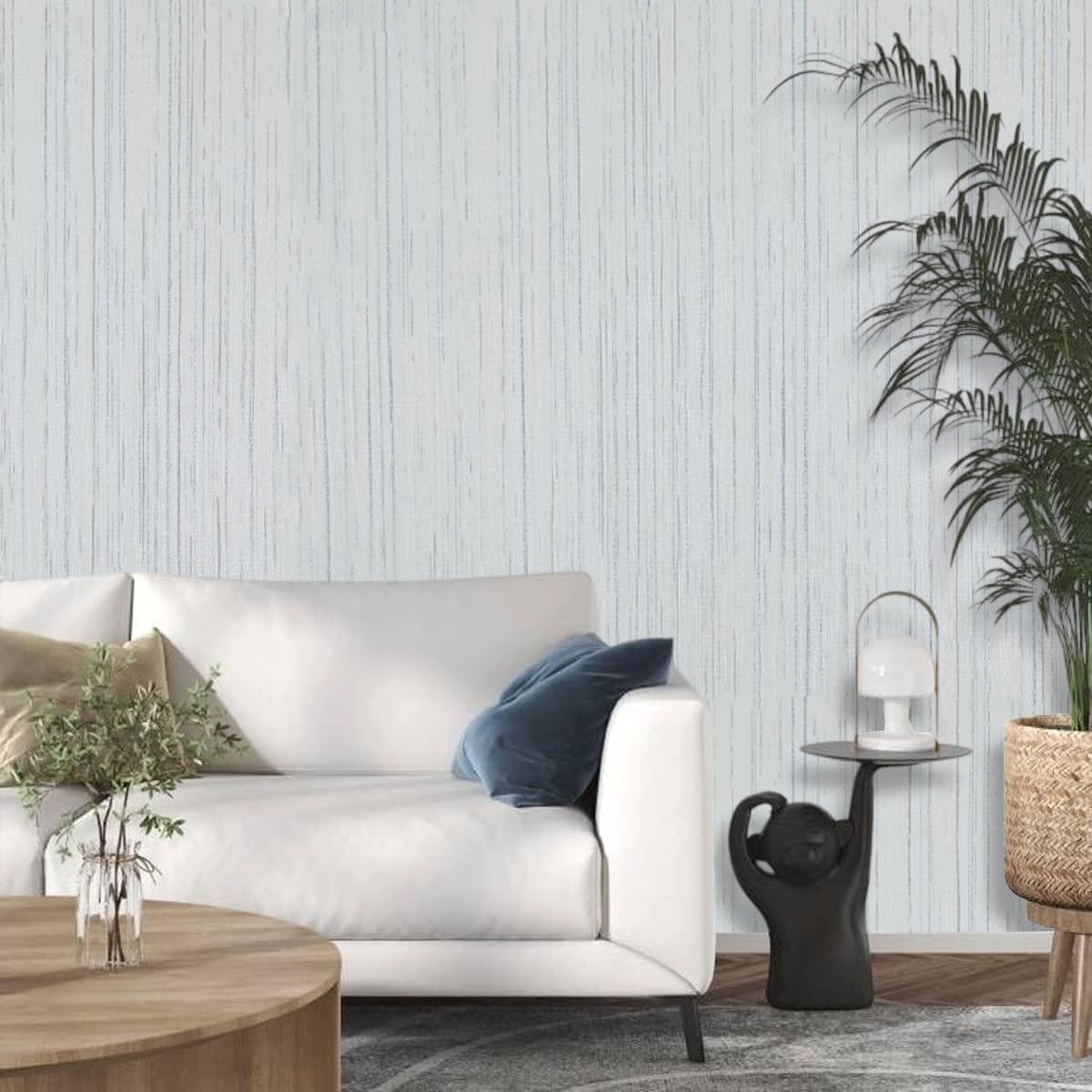 Beige Grey Grasscloth Wallpaper Peel and Stick 15.74" X 472.44", Removable Contact Paper Linen Wallpaper Self-Adhesive Waterproof Vinyl Rolls for Room Cabinets Furniture Desk